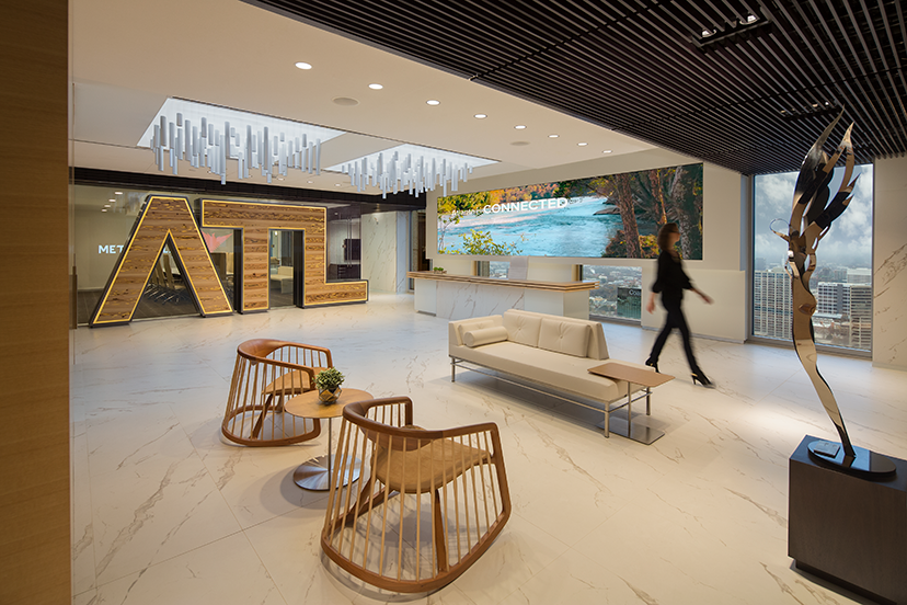 Interior image of Metro Atlanta Chamber reception area